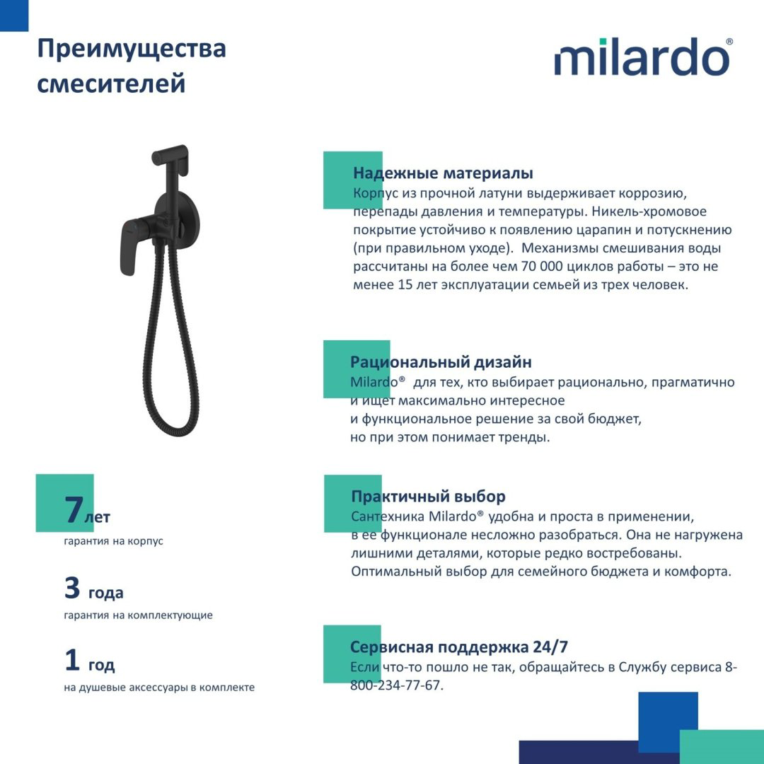 Milardo гигиенический душ RORBLR0M08 купить,NaN
