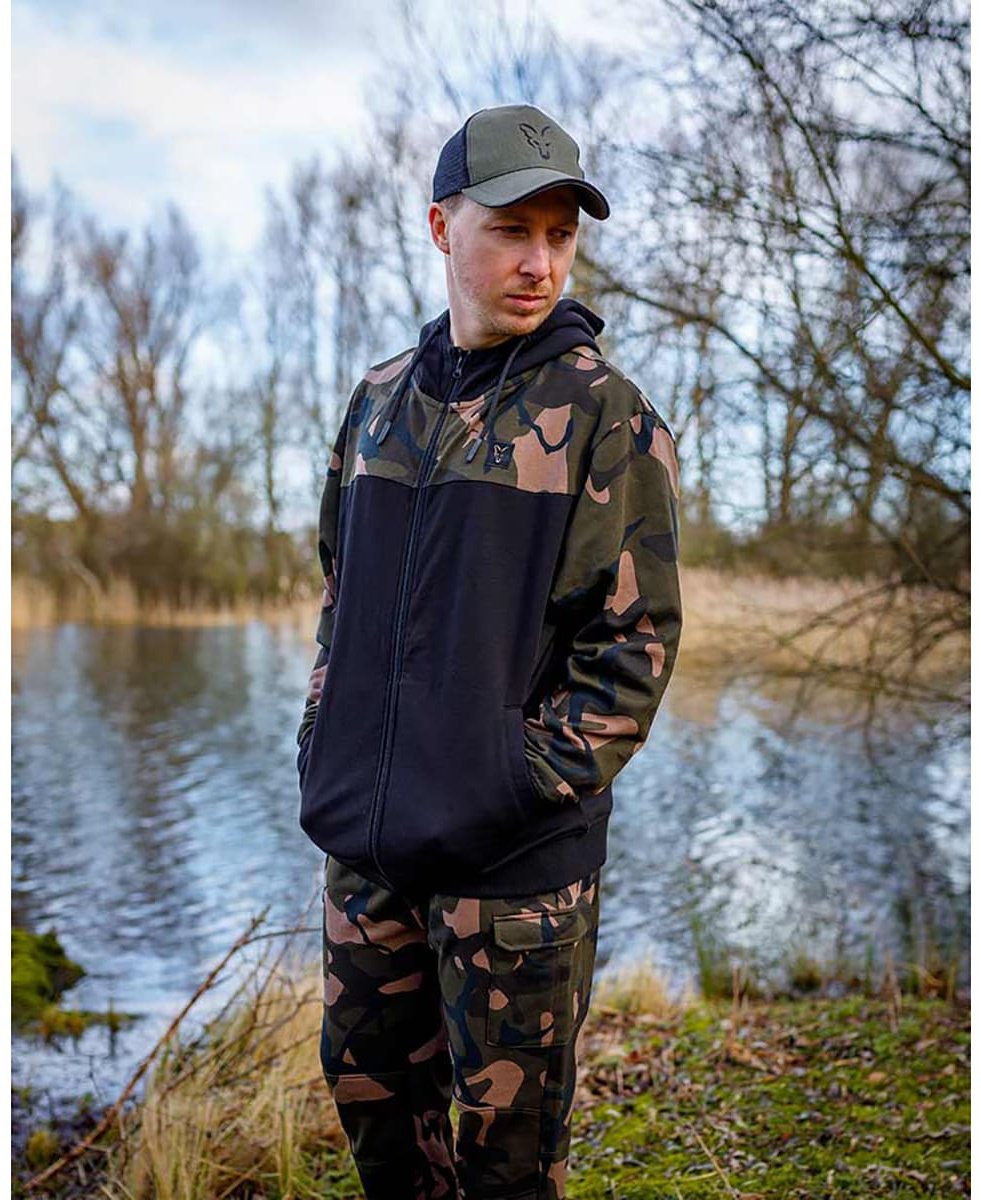 Толстовка FOX LW BLаck / Camo Split Zip Hoody S купить,NaN