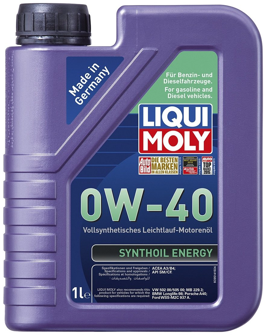 Моторное масло Синтетическое LIQUI MOLY ENERGY 0W-40 1 л купить,29900