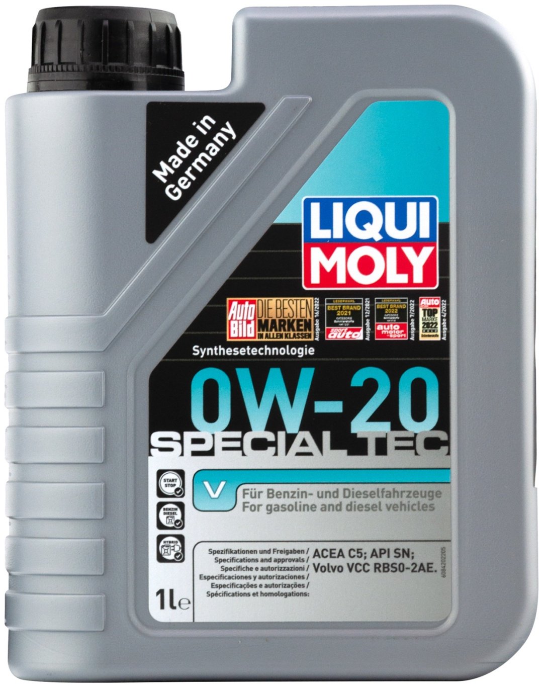 Моторное масло Синтетическое LIQUI MOLY SPECIAL TEC V 0W-20 1 л
