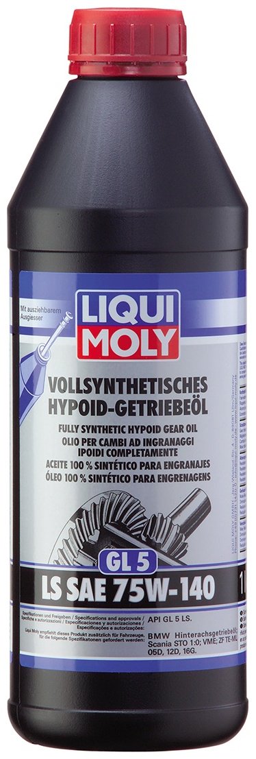 LIQUI MOLY Vollsynthetisches Hypoid-Getriebeol GL5 LS SAE 75W-140 1 л
