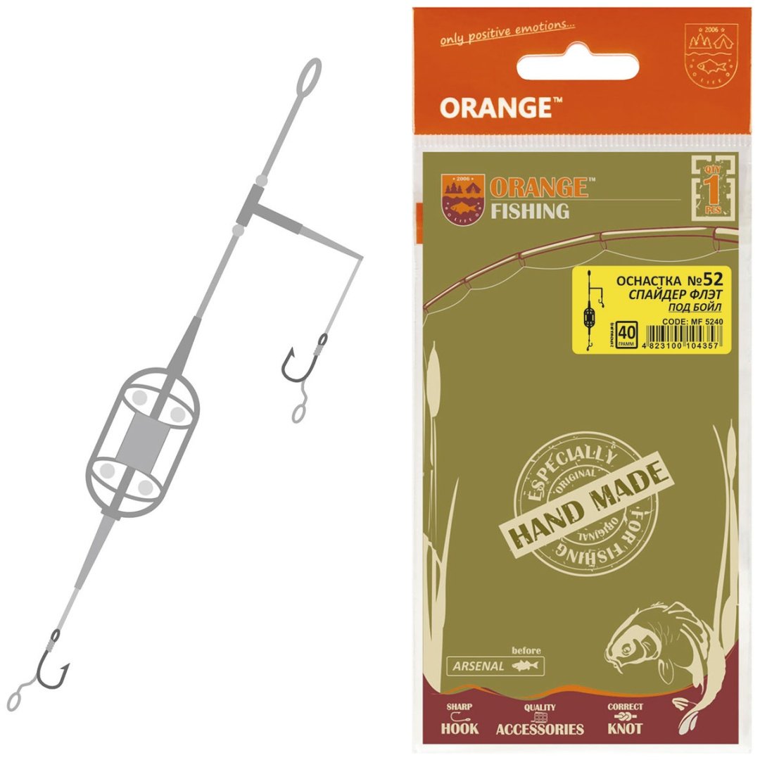 Orange Carp №52 Spider Flat Method Leadcore 4823100104357 купить,NaN