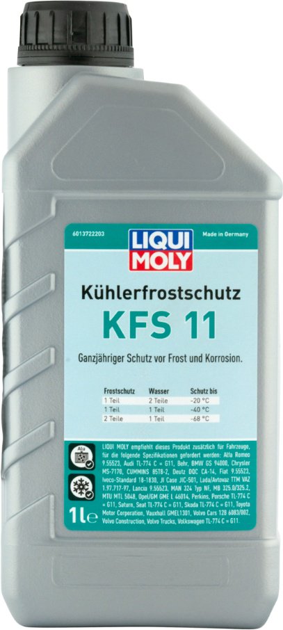 Антифриз LIQUI MOLY KFS 11 синий (голубой) G-11 1 л