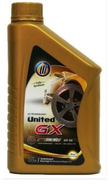 Моторное масло Синтетическое United Oil GX 5W-40 1 л