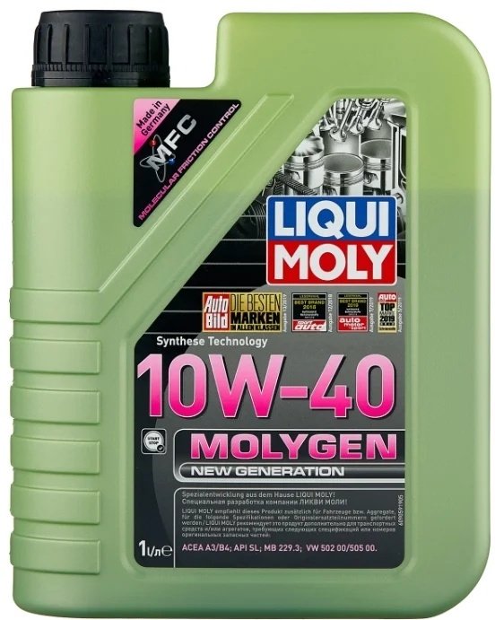 Моторное масло Полусинтетическое LIQUI MOLY MOLYGEN NG 10W-40 1 л
