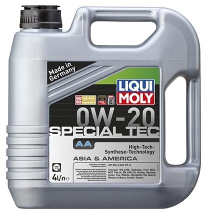 Моторное масло Полусинтетическое LIQUI MOLY SPECIAL TEC AA 0W-20 4 л