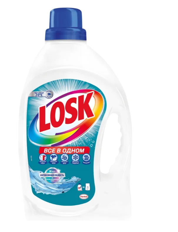 Средство для стирки Losk интенсивная свежесть 1.69л купить,NaN