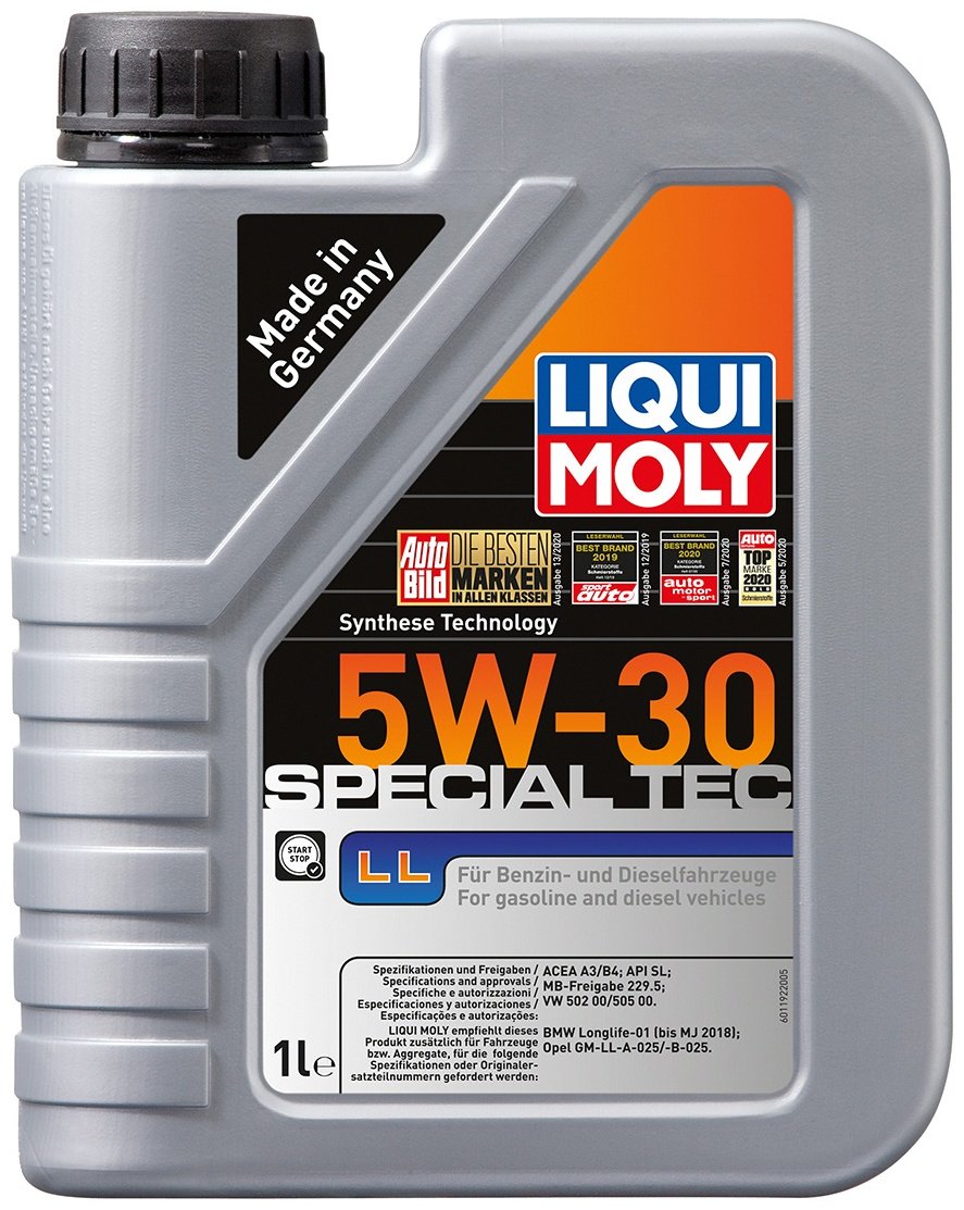 Моторное масло Синтетическое LIQUI MOLY SPECIAL TEC LL 5W-30 1 л