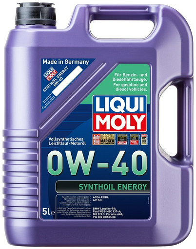 Моторное масло Синтетическое LIQUI MOLY ENERGY 0W-40 5 л