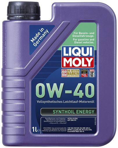 Моторное масло Синтетическое LIQUI MOLY ENERGY 0W-40 1 л