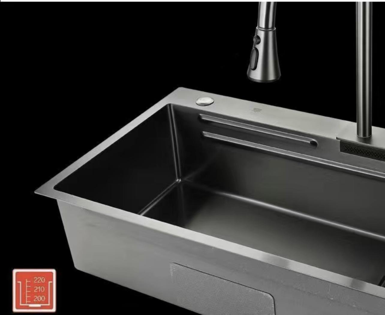 Кухонная мойка SUS врезная 106078, черный, серый - ForteMarket Кухонная мойка SUS врезная 106078, черный, серый купить,0