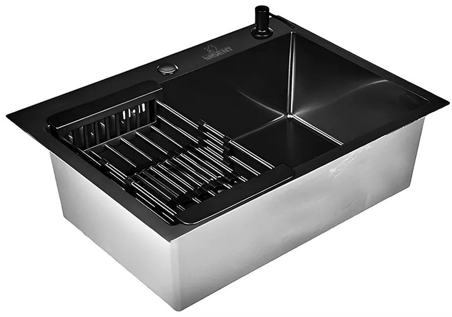 Кухонная мойка Wisent BT 60*45 интегрированная 60х45х21 см, нержавеющая сталь, тон алюметаллик - ForteMarket Кухонная мойка Wisent BT 60*45 интегрированная 60х45х21 см, нержавеющая сталь, тон алюметаллик купить,0