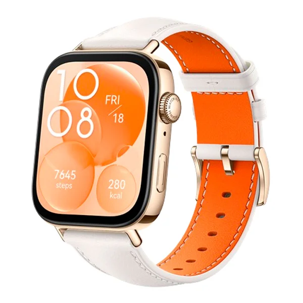 Смарт-часы Huawei Watch Fit 3 Leather Strap SLO-B19 46mm Pearl White
