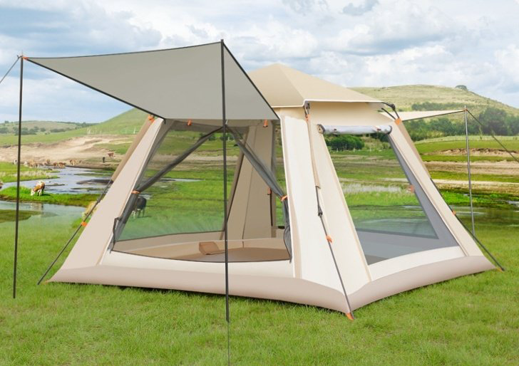 Палатка кемпинговая 6-местная бежевый купить,36000