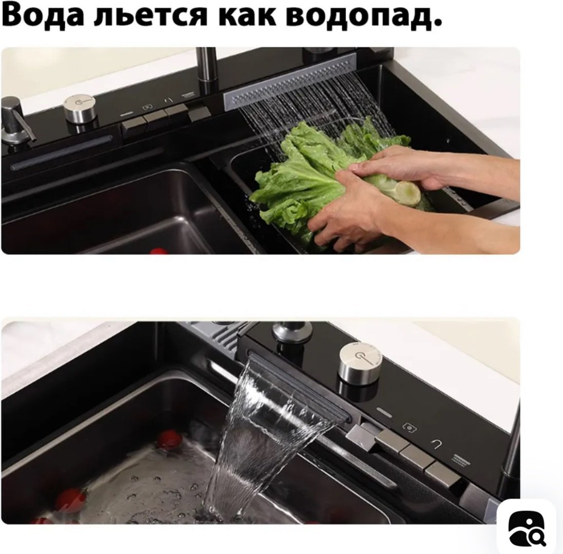 Кухонная мойка DELUXE 7545 Графит врезная 75х45х20 см, нержавеющая сталь купить,0