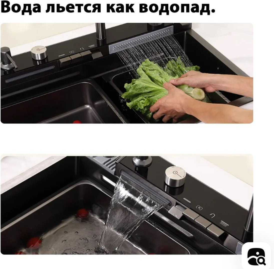 Кухонная мойка DELUXE 7545 Графит врезная 75х45х20 см, нержавеющая сталь купить,NaN
