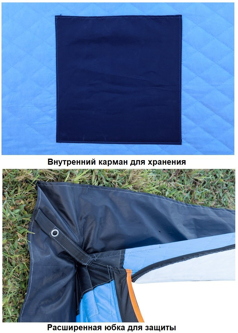 Палатка куб для рыбалки 4-местная синий купить,NaN