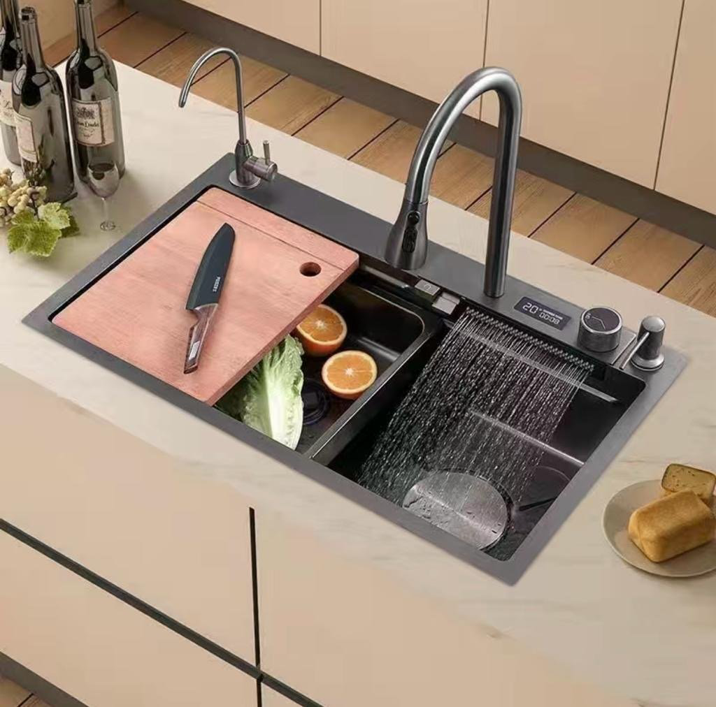 Кухонная мойка GUDSINK HY7545BL Nonablack врезная 75х45х22 см, нержавеющая сталь купить,NaN
