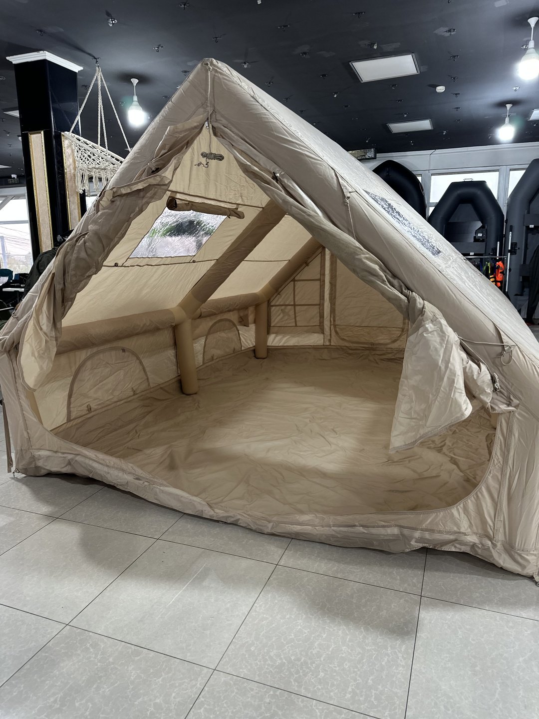 Палатка кемпинговая 8-местная бежевый - ForteMarket Палатка кемпинговая 8-местная бежевый купить,0