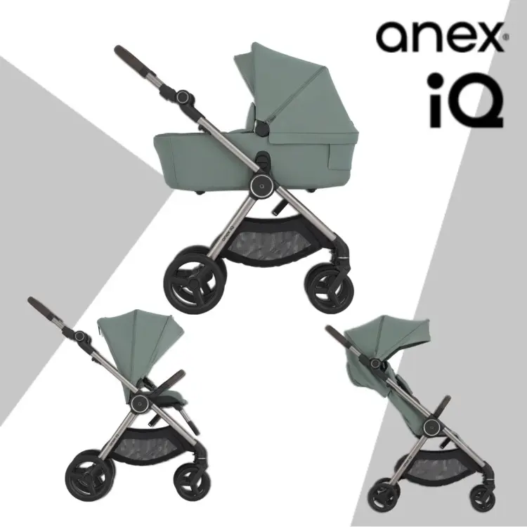 Коляска трансформер Anex IQ Premium Olly, бирюзовый