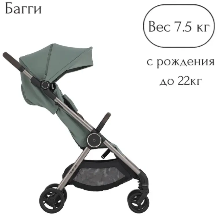 Коляска трансформер Anex IQ Premium Olly, бирюзовый