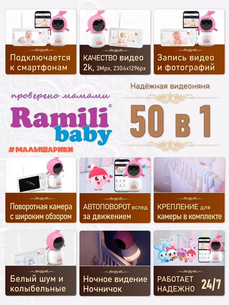 Видеоняня Ramili RV100NUSHA
