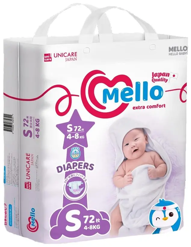 Подгузники Mello Extra comfort S, 72 шт