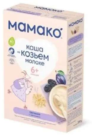 Детская каша Мамако на козьем молоке 200 г каша овсяная с черносливом, с 6 мес.
