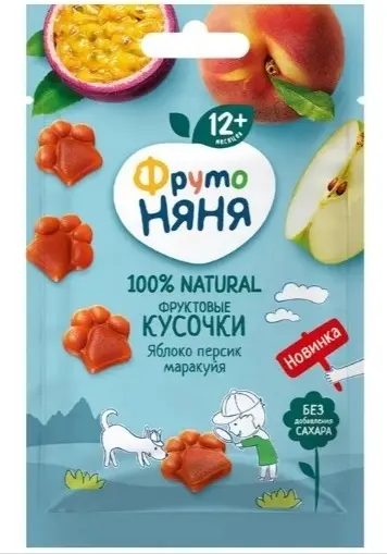 ФрутоНяня Фруктовые Кусочки Яблоко-персик-маракуйя 15 гр - ForteMarket ФрутоНяня Фруктовые Кусочки Яблоко-персик-маракуйя 15 гр купить,NaN