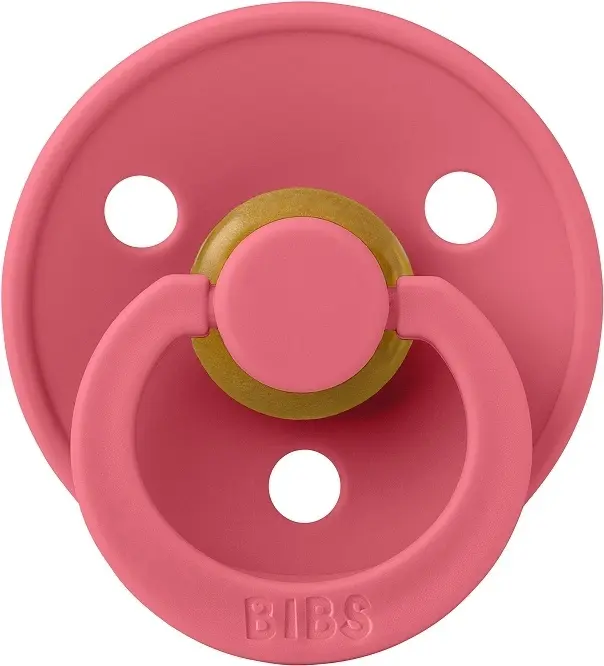 Пустышка BIBS Colour Latex Coral 0+ месяцев, розовый