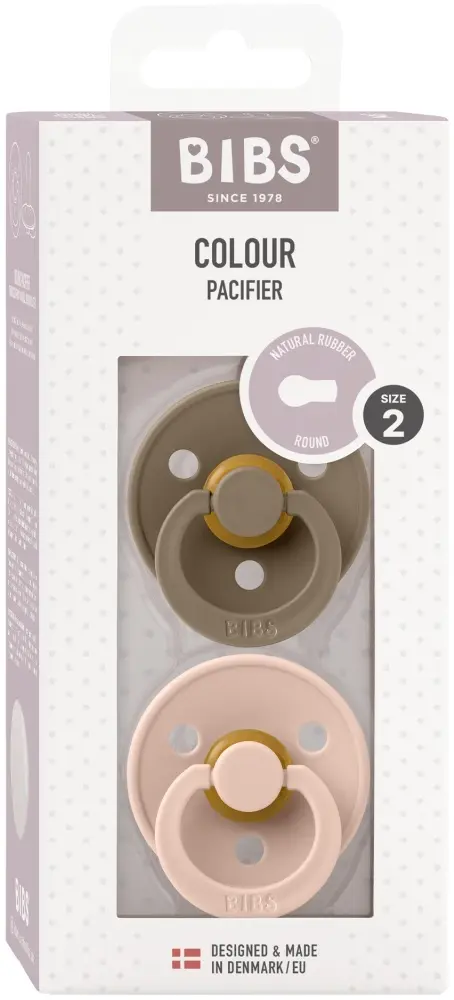 Набор пустышек BIBS Colour Dark Oak/Blush 6+ месяцев, мультиколор
