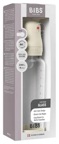 Бутылочка BIBS 50201216 240 мл бежевый купить,NaN