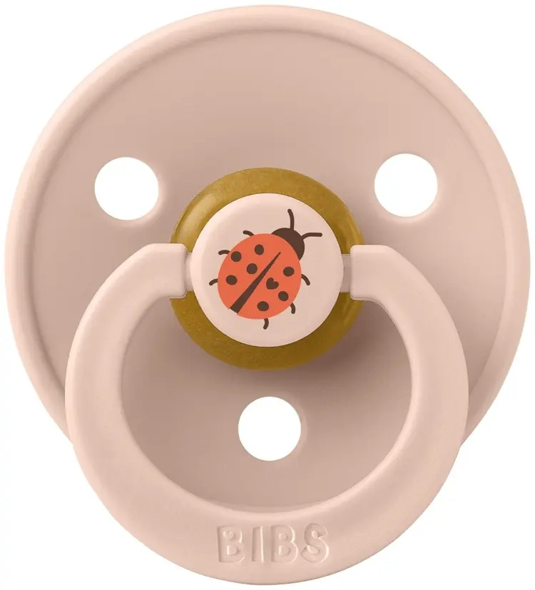 Пустышка BIBS Studio Colour - Ladybug - Blush 0+ мес., 1 шт, розовый