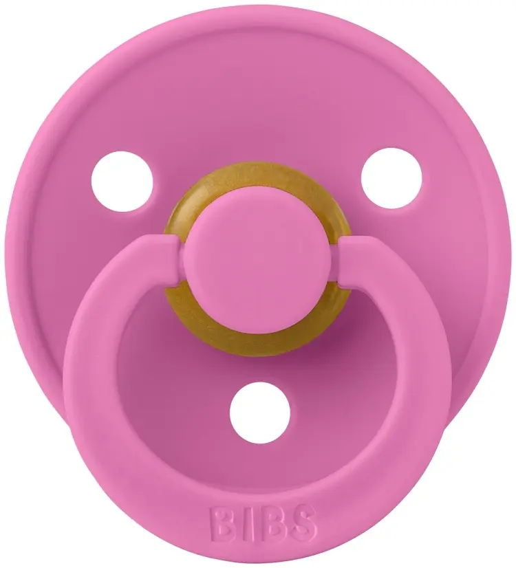 Пустышка BIBS Colour Latex Bubblegum 0+ месяцев, розовый