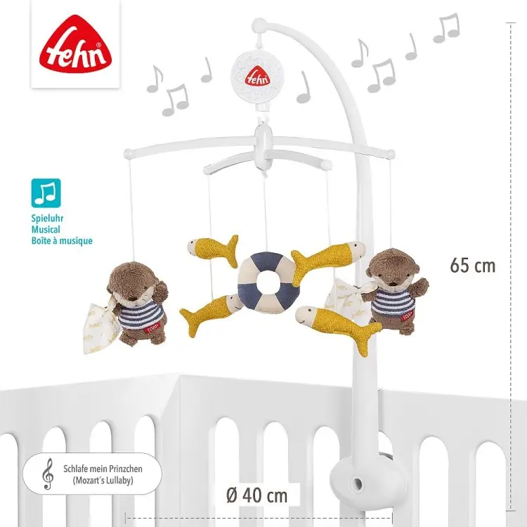 Игрушка-подвеска Fehn Музыкальный мобиль Выдра Тео купить,NaN