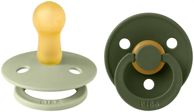 Набор пустышек BIBS Colour, 2 шт. - Sage/Hunter Green, 6+ мес., 2 шт, зеленый купить,NaN