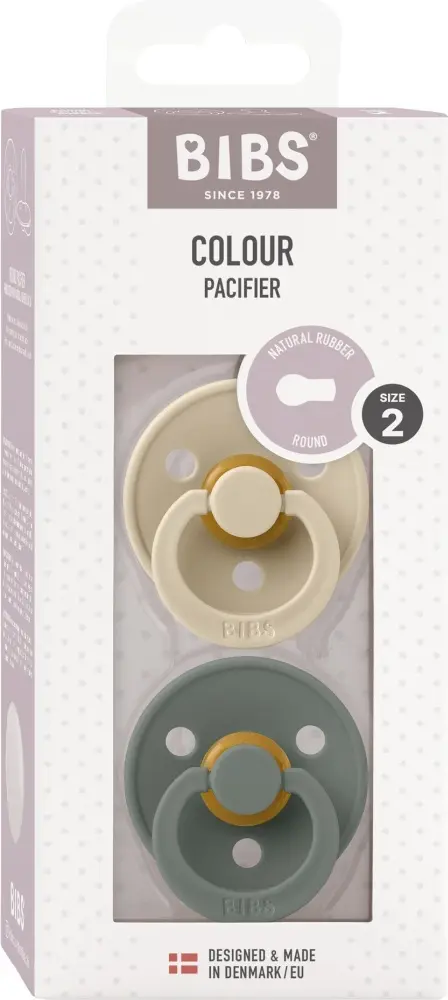 Набор пустышек BIBS Colour Vanilla/Pine 6+ месяцев