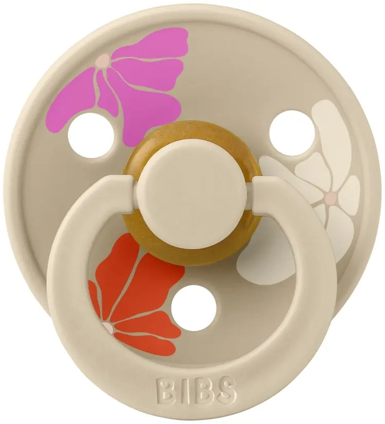 Пустышка BIBS Studio Colour Morning Bloom - Vanilla 0+ месяцев, 1 шт, мультиколор