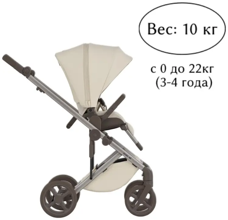 Коляска универсальная 2 в 1 Anex Eli Milky, молочный купить,NaN