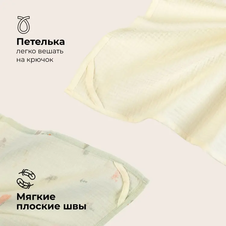 Пеленка текстильная BUBA KIDS тихий океан, 3 шт, 75x75 см купить,NaN