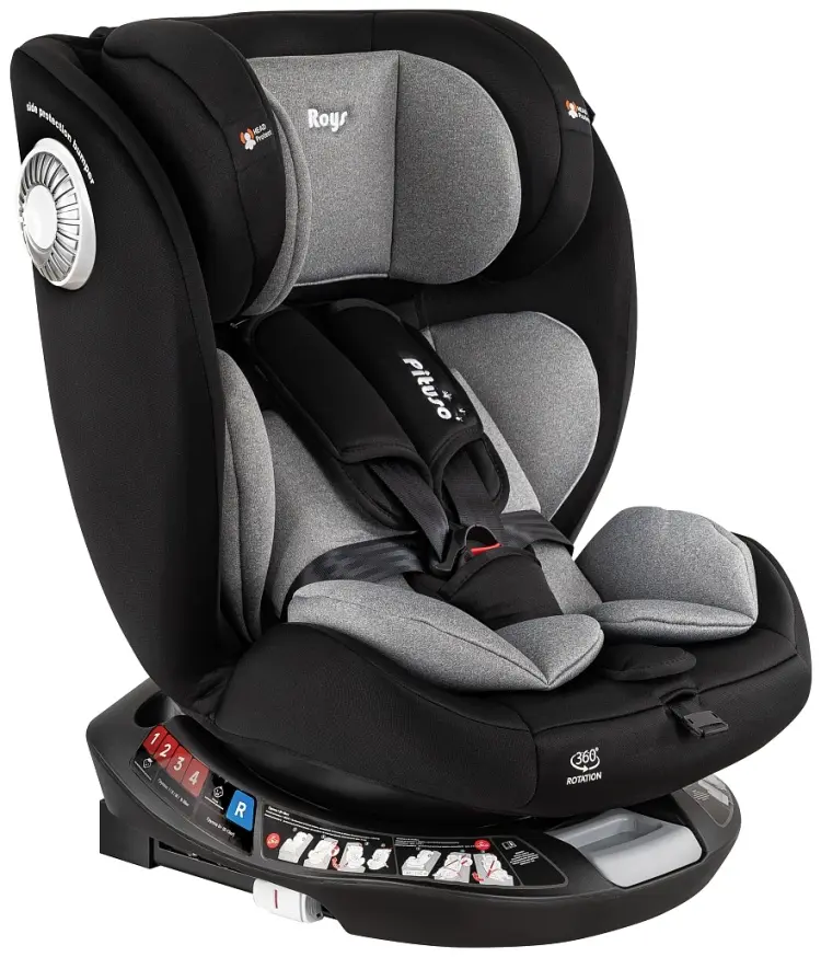 Pituso Roys+ G406-BL-GR 0/1/2/3 (до 36 кг) серый, черный купить,NaN