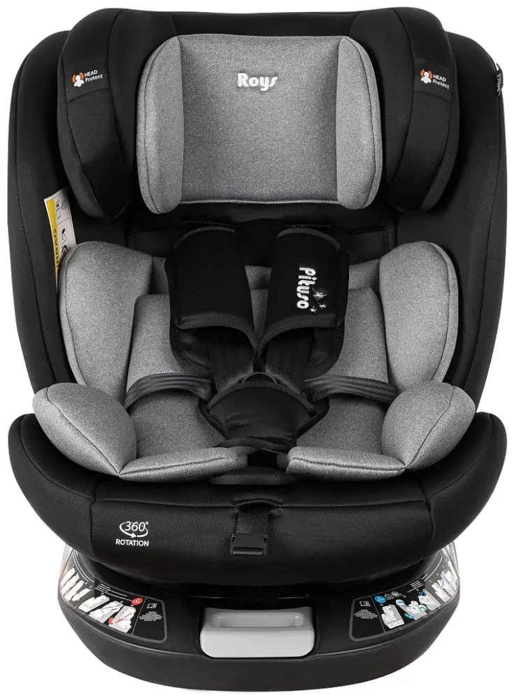 Pituso Roys+ G406-BL-GR 0/1/2/3 (до 36 кг) серый, черный купить,NaN