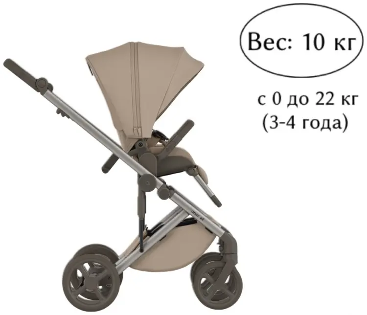 Коляска универсальная 2 в 1 Anex Eli Gato, бежевый купить,NaN