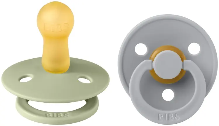Набор пустышек BIBS Colour Sage/Cloud, 6+ месяцев 2 шт, мультиколор купить,NaN