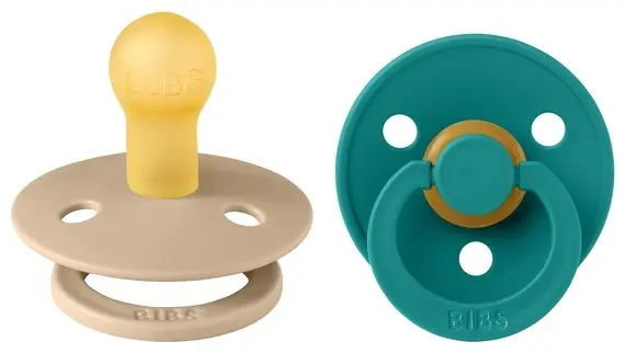 Набор пустышек BIBS Colour 2 шт. Taupe/Scuba 6+ мес., 2 шт, мультиколор купить,NaN