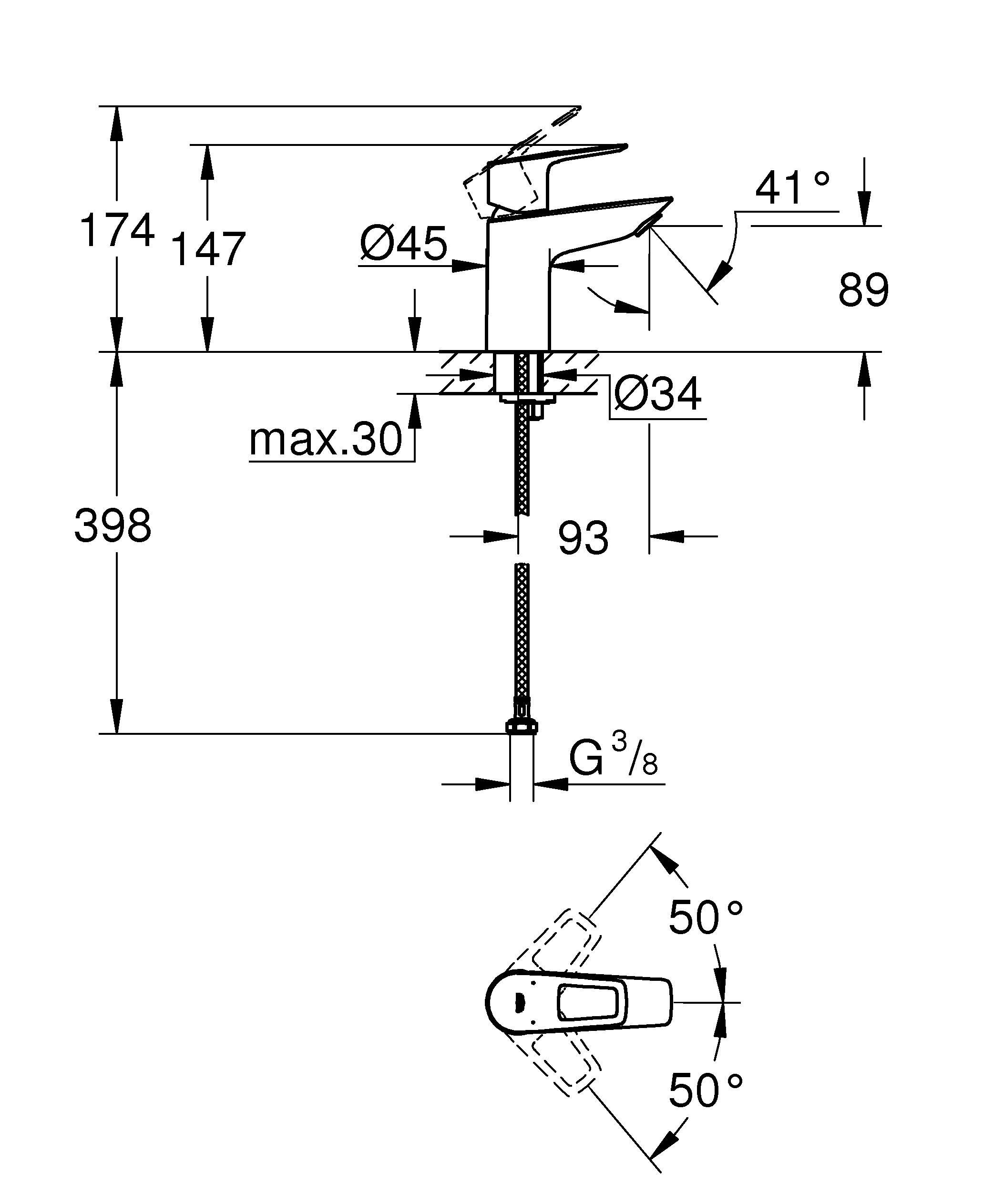 Смеситель для раковины Grohe 23337001 купить,NaN