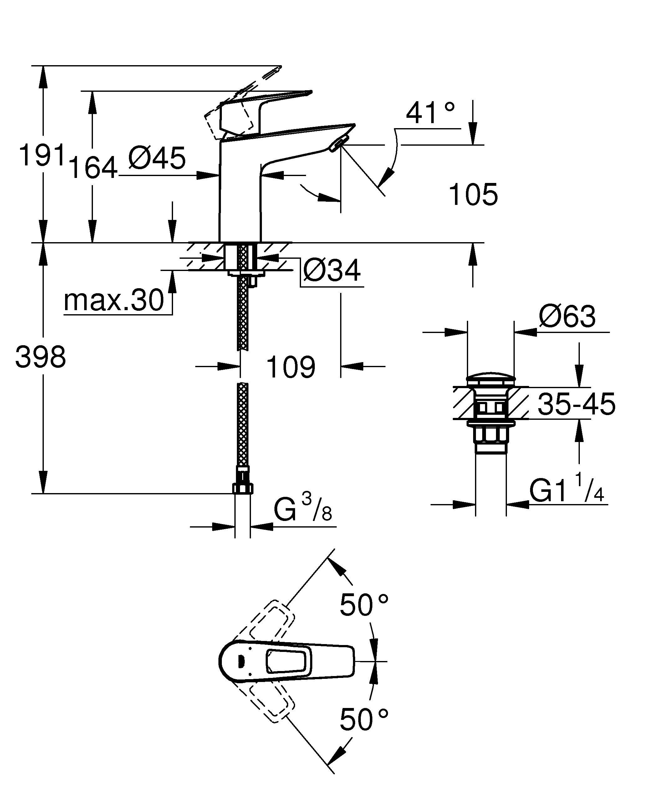 Смеситель для раковины Grohe 23886001 купить,NaN