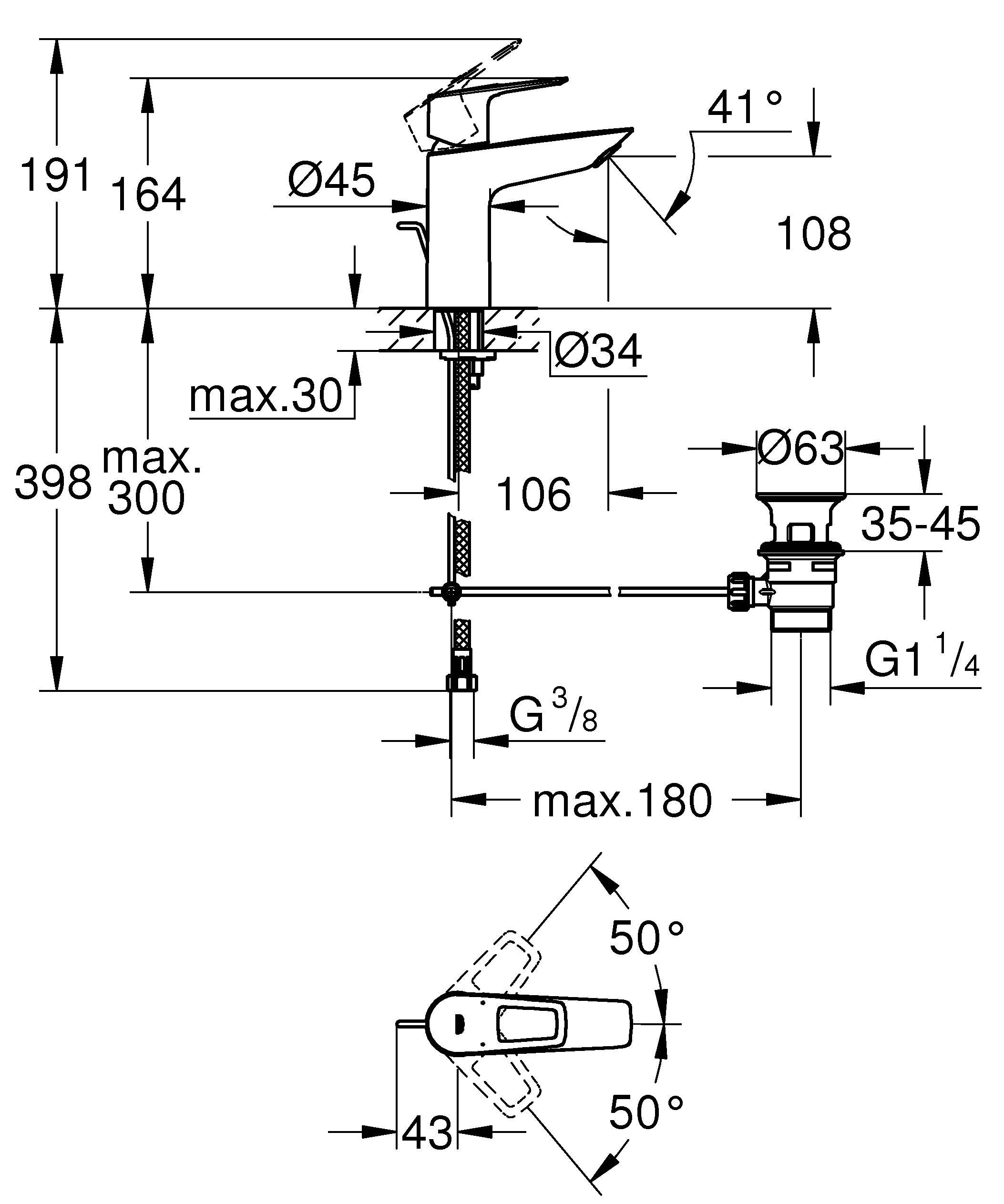 Смеситель для раковины Grohe 23762001 купить,NaN