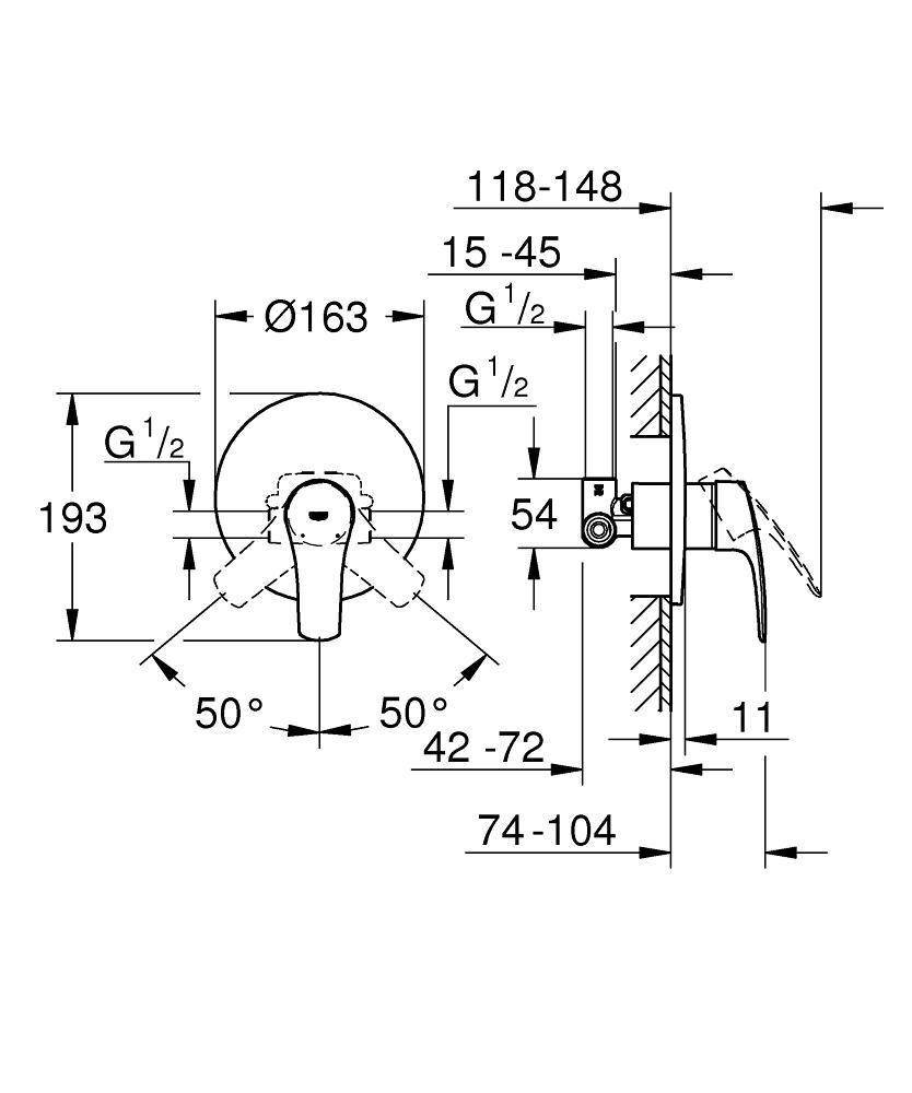 Смеситель для душа Grohe Eurosmart 33556003 - ForteMarket Смеситель для душа Grohe Eurosmart 33556003 купить,0