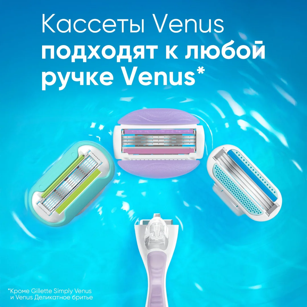 Сменные кассеты Gillette Venus Comfortglide Breeze 2 шт купить,NaN
